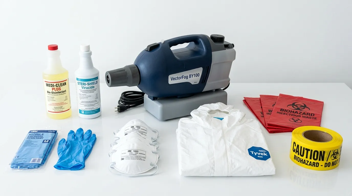 Professional biohazard remediation crew working in Lake Park